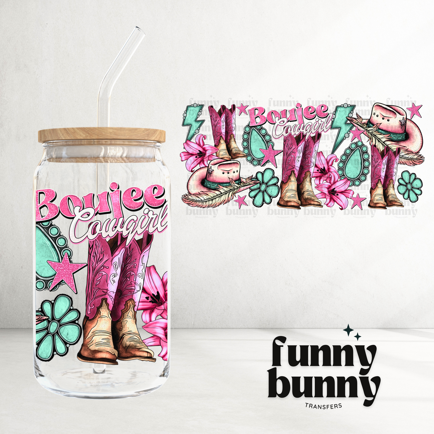 Boujee Cowgirl -  16oz UVDTF Cup Wrap