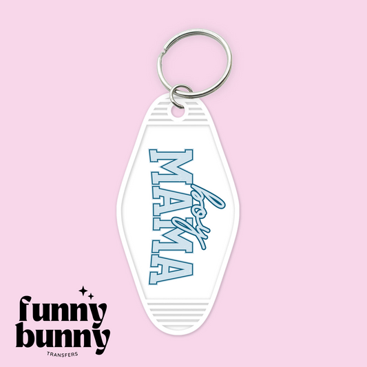 Boy Mama Blue Bow - Motel Keychain