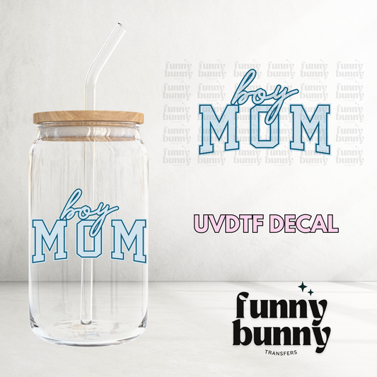 Boy Mom Blue Bow - UVDTF Decal