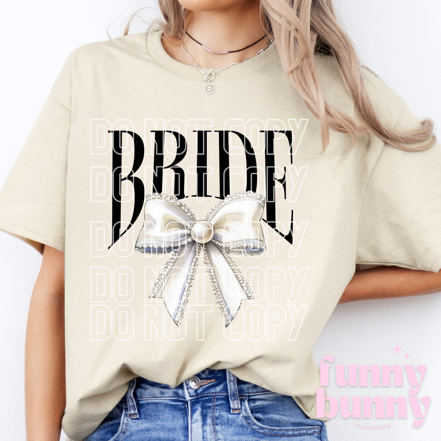 Bride Pearl Bow - DTF Transfer
