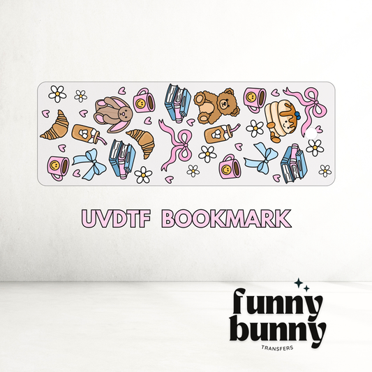 Bunny Teddy & Pancakes - UVDTF Bookmark Decal