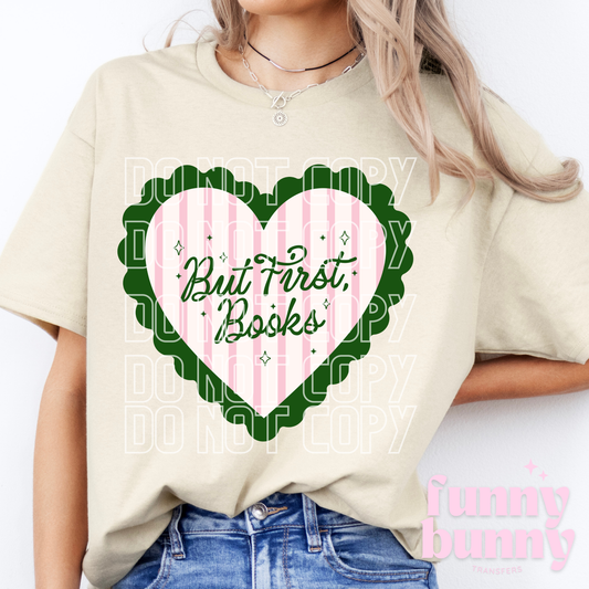 But First Books Heart - DTF Transfer