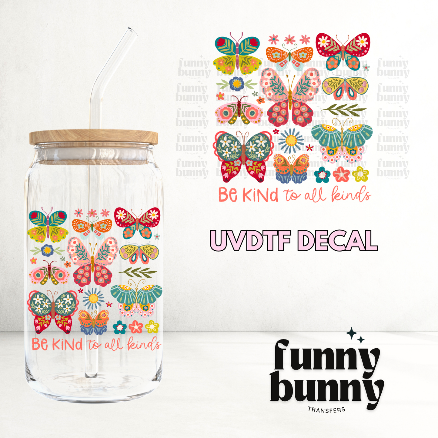 Butterfly Pattern - UVDTF Decal
