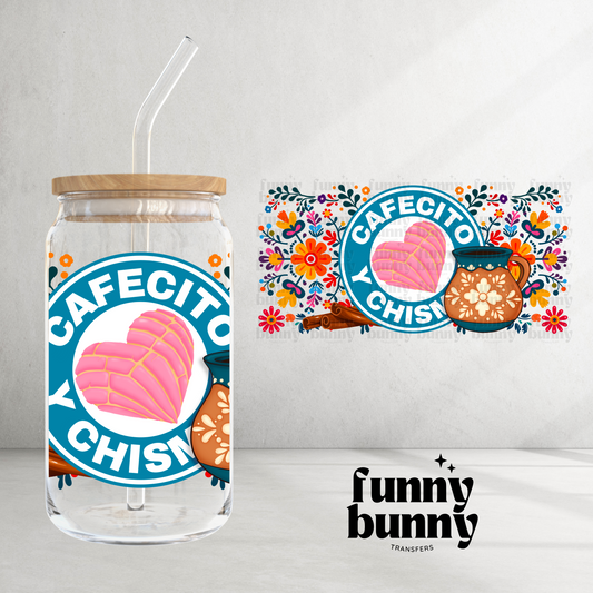 Cafecito Y Chisme Time - 16oz UVDTF Cup Wrap