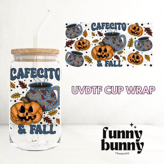 Cafecito & Fall - 16oz UVDTF Cup Wrap