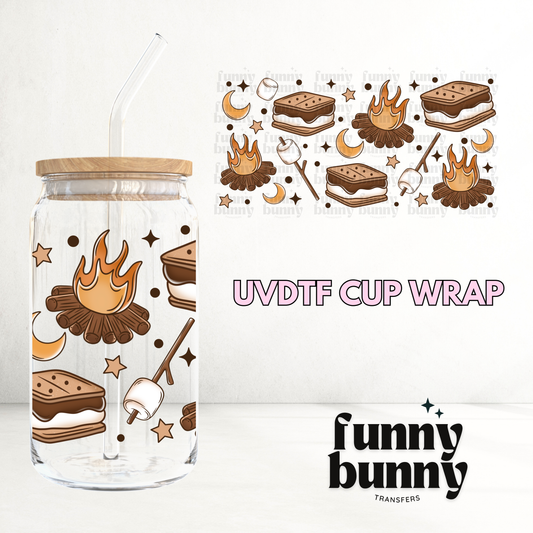 Campfire Smores - 16oz UVDTF Cup Wrap