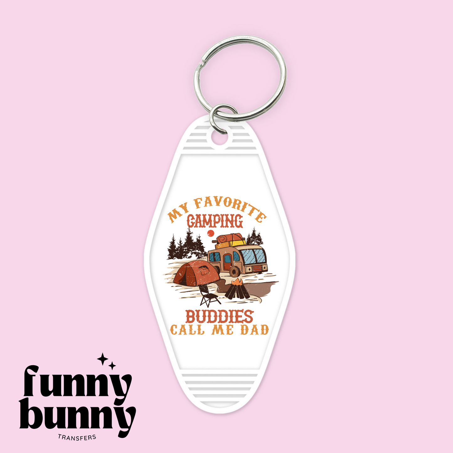 Camping buddies - Motel Keychain