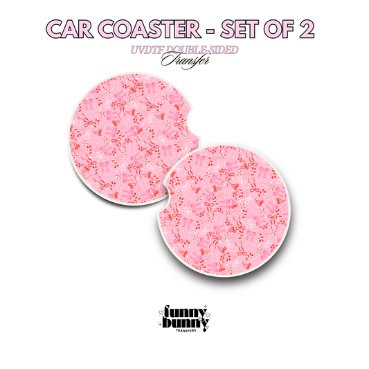 Candy Cane Bows - UVDTF Coaster