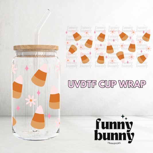 Candy Corn -  16oz UVDTF Cup Wrap