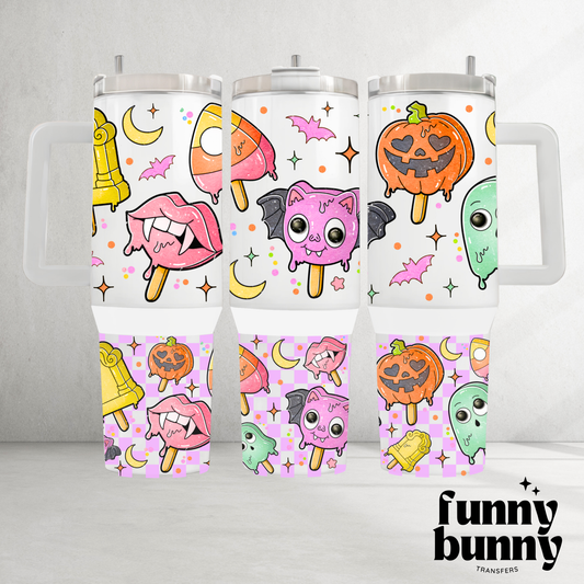 Candy Corn Popsicle - 40oz UVDTF Tumbler Wrap