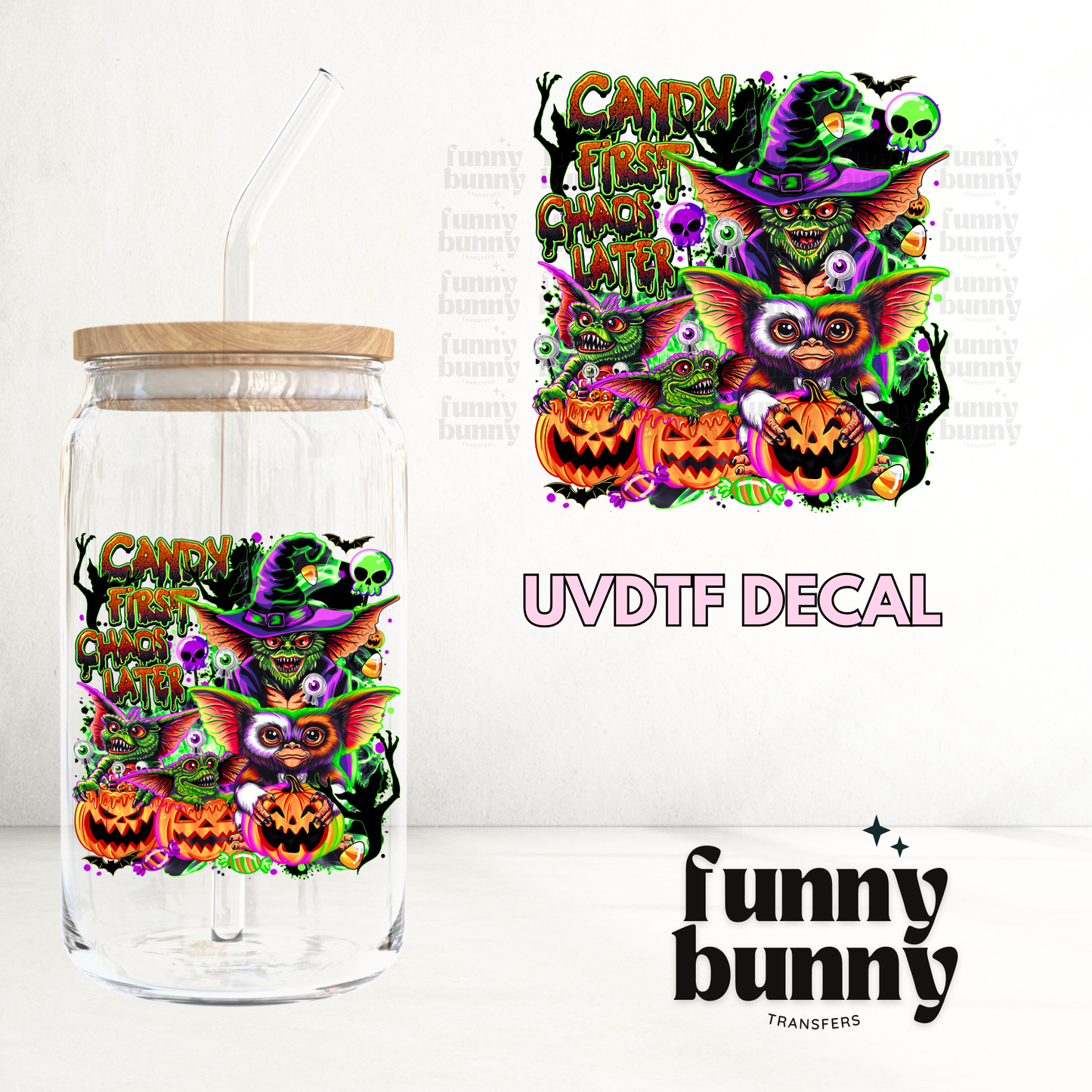 Candy First Chaos Later - UVDTF Decal