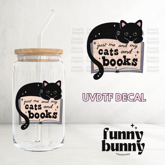 Cat Books - UVDTF Decal