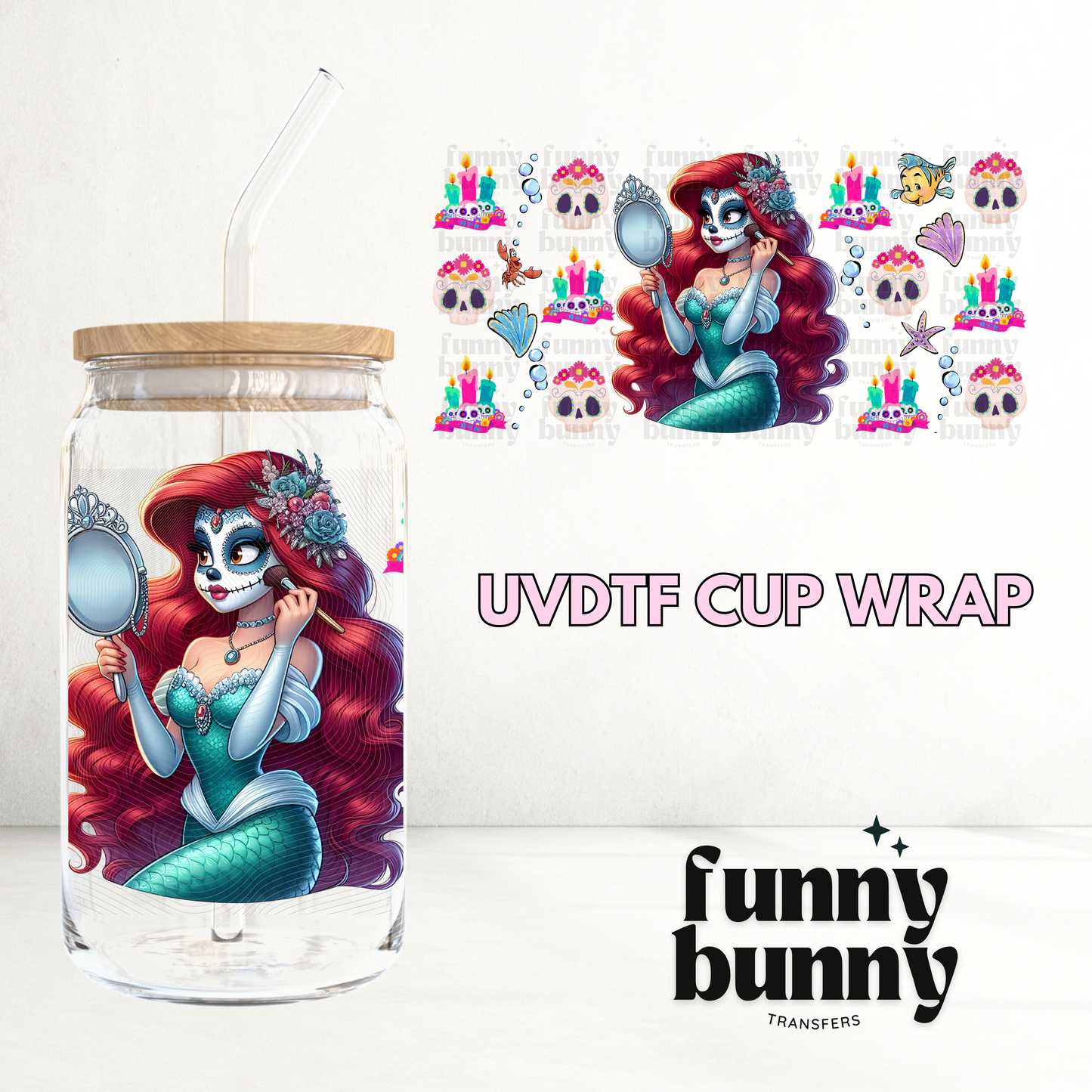 Catrina Ariel - 16oz UVDTF Cup Wrap