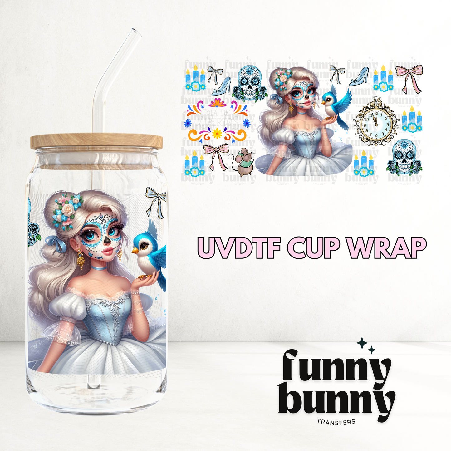 Catrina Ella - 16oz UVDTF Cup Wrap