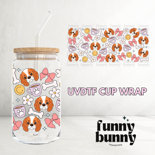 Cavalier Dog - 16oz UVDTF Cup Wrap