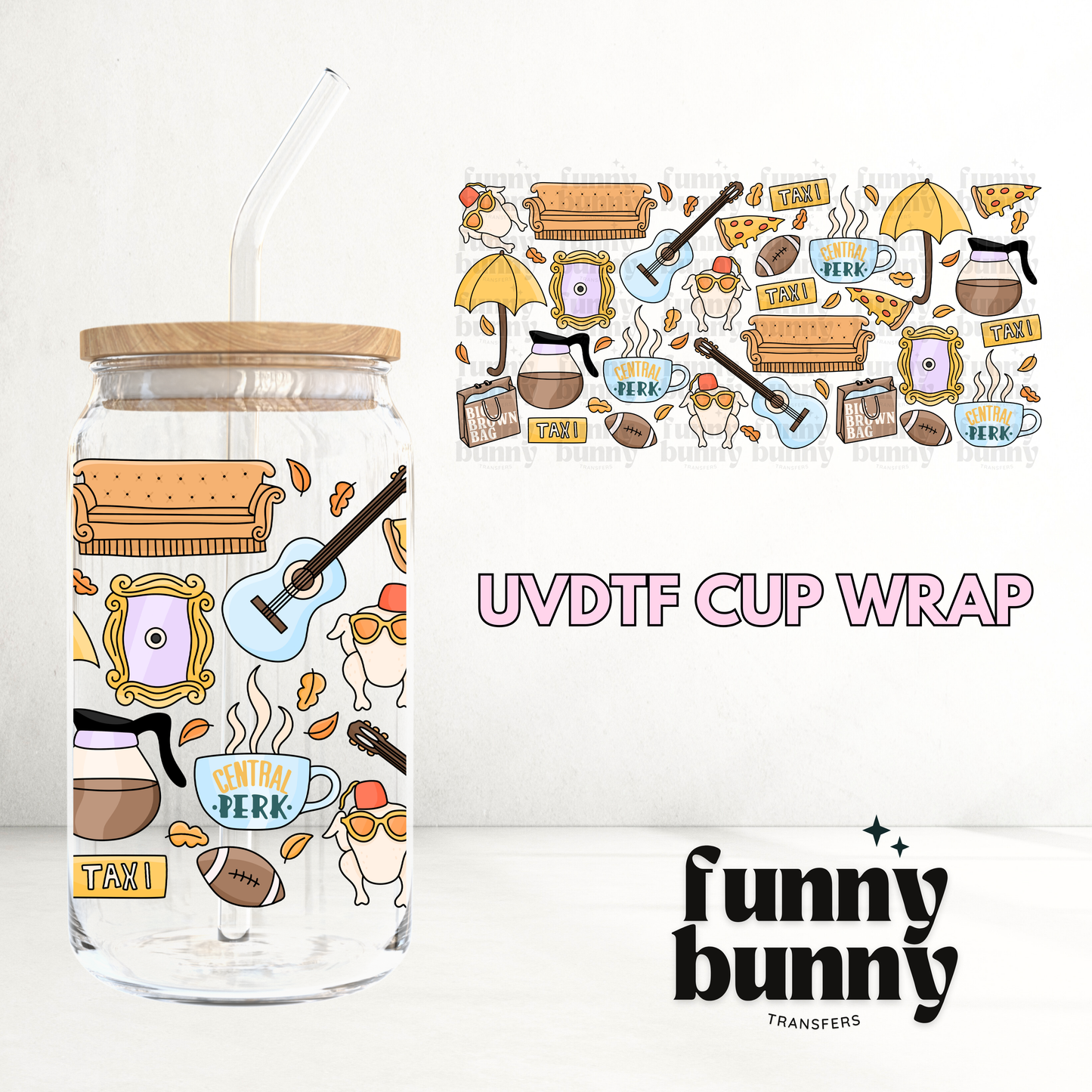 Central Perk - 16oz UVDTF Cup Wrap