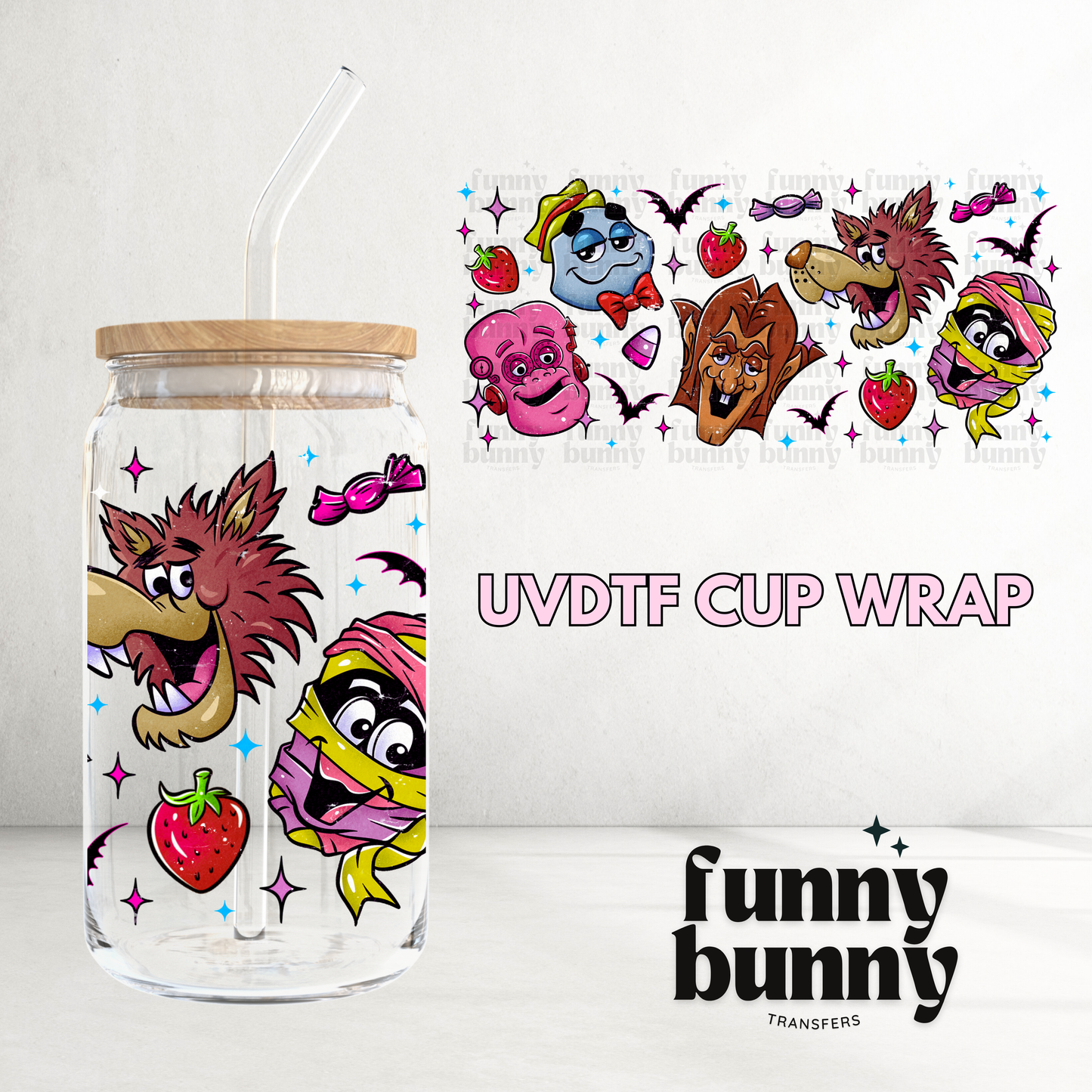 Cereal Monsters - 16oz UVDTF Cup Wrap