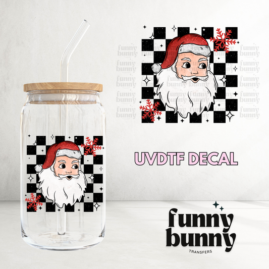 Checkered Santa - UVDTF Decal