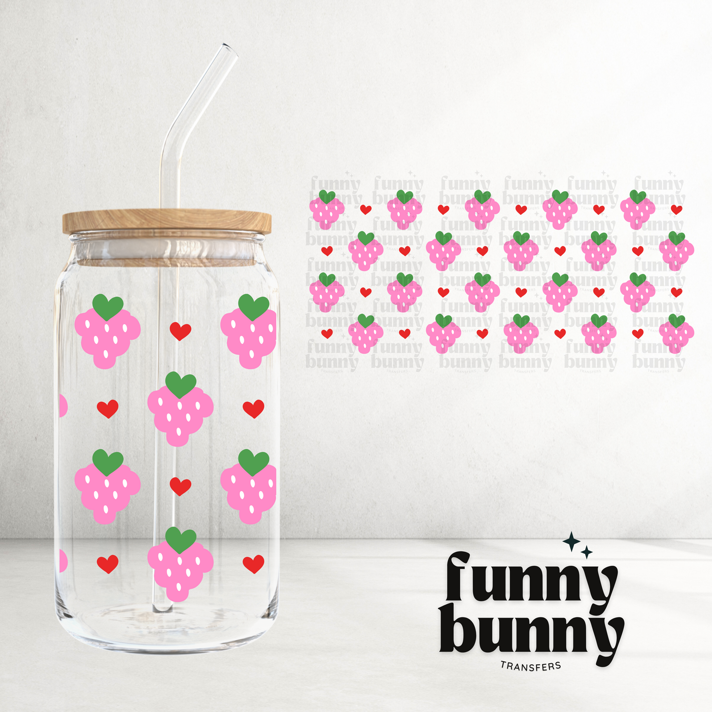 Cherry Blossom Berries - 16oz UVDTF Cup Wrap