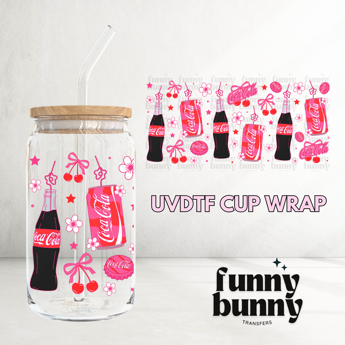 Cherry Cola Girly - 16oz UVDTF Cup Wrap