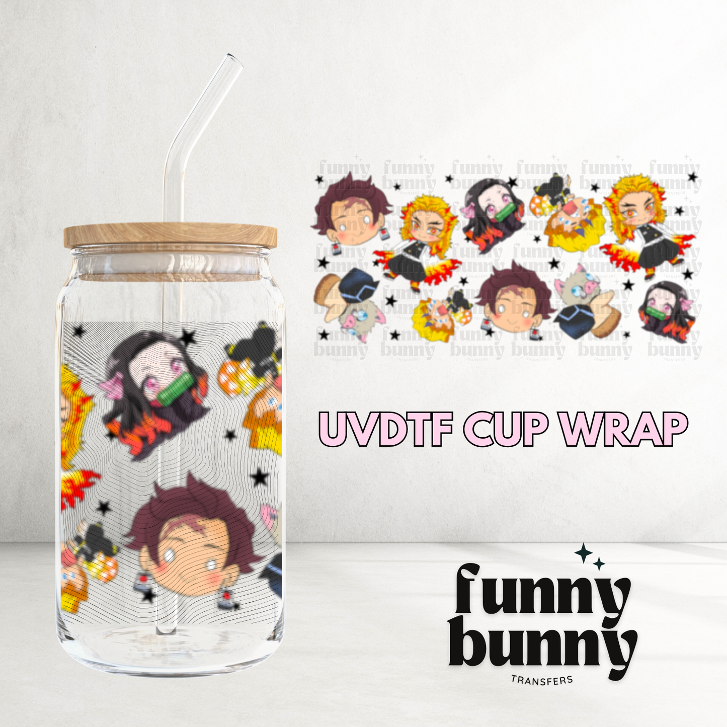 Chibi Cuties - 16oz UVDTF Cup Wrap