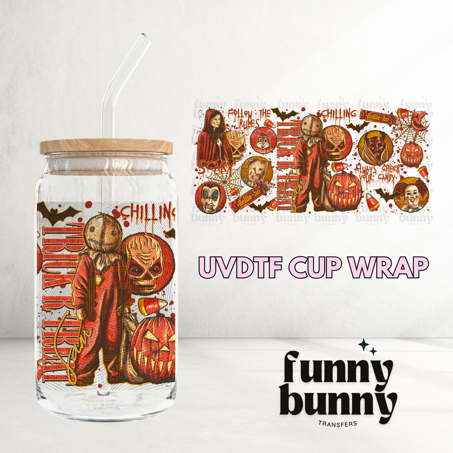 Chillin Sam - 16oz UVDTF Cup Wrap