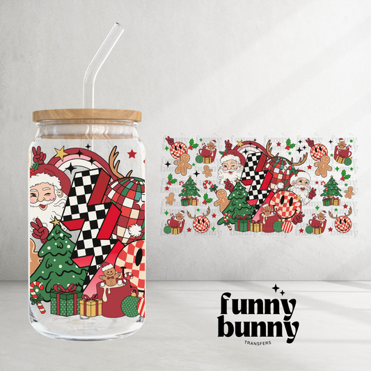 Christmas Checkered - 16oz UVDTF Cup Wrap