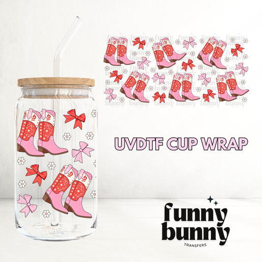 Christmas Cow Girly - 16oz UVDTF Cup Wrap