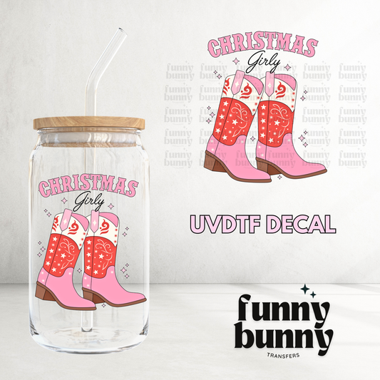 Christmas Cow Girly - UVDTF Decal