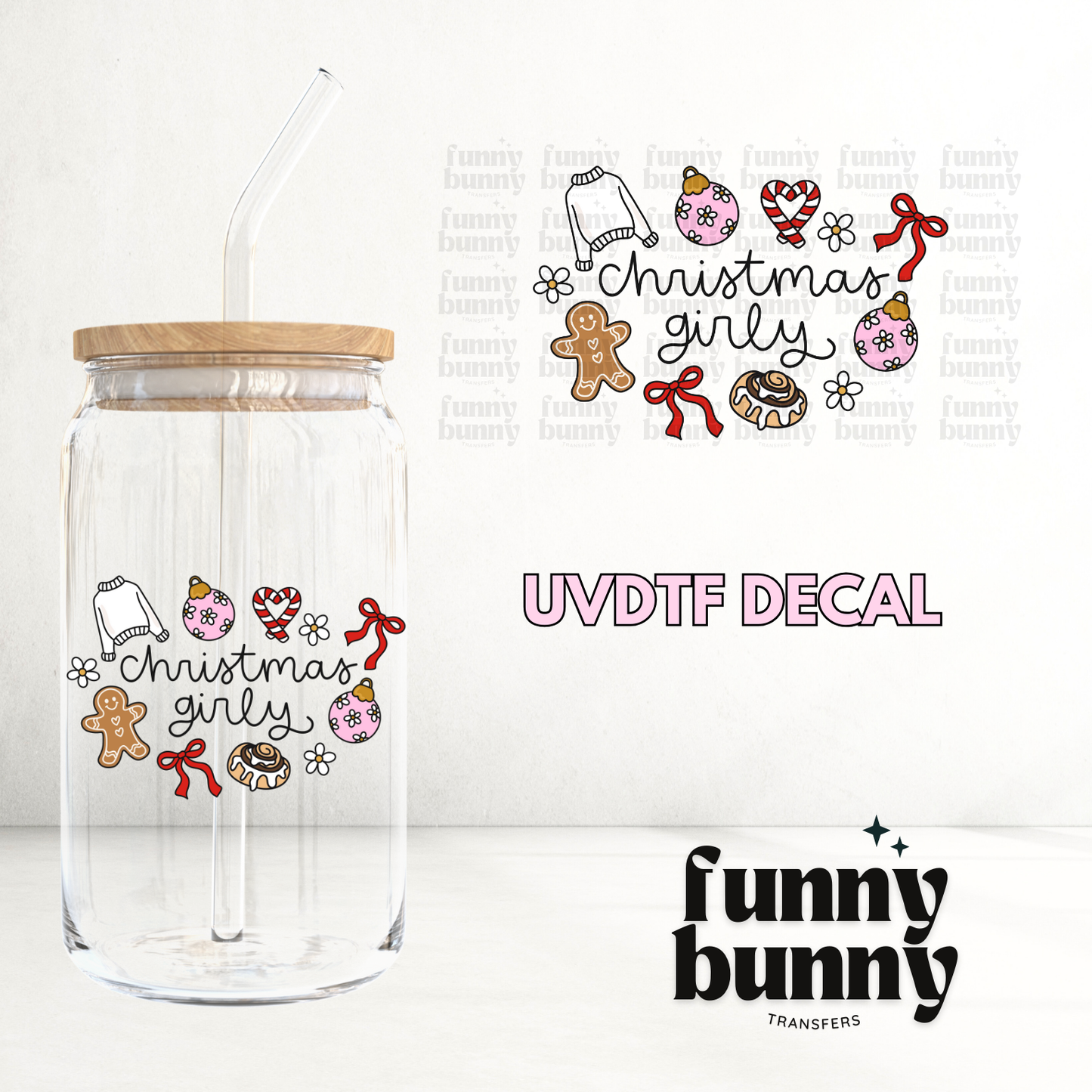 Christmas Girly - UVDTF Decal
