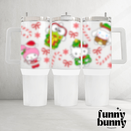 Christmas Kitty & Friends - 40oz UVDTF Tumbler Wrap