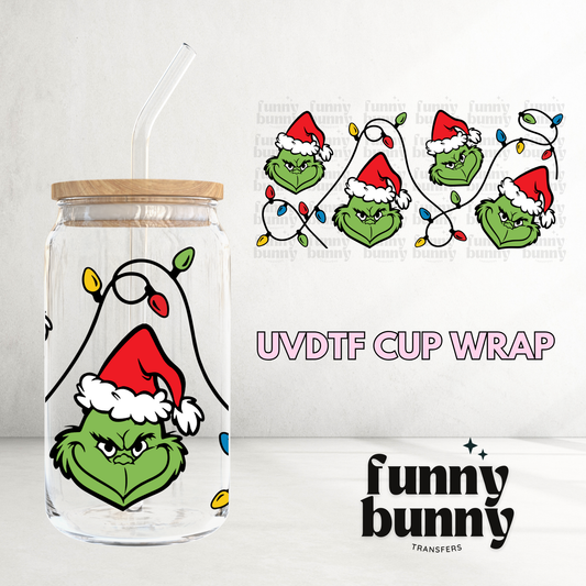 Christmas Lights - 16oz UVDTF Cup Wrap