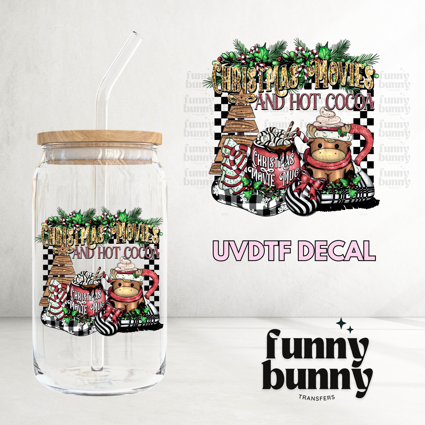 Christmas Movies & Hot Cocoa - UVDTF Decal