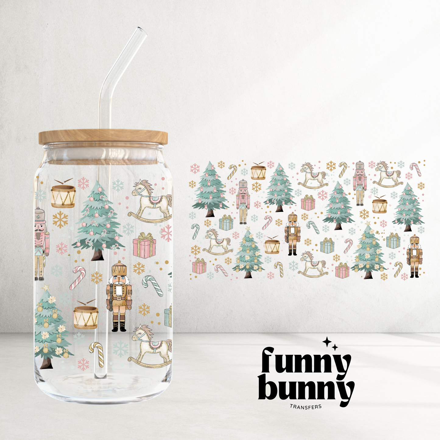 Christmas Nutcracker - 16oz UVDTF Cup Wrap