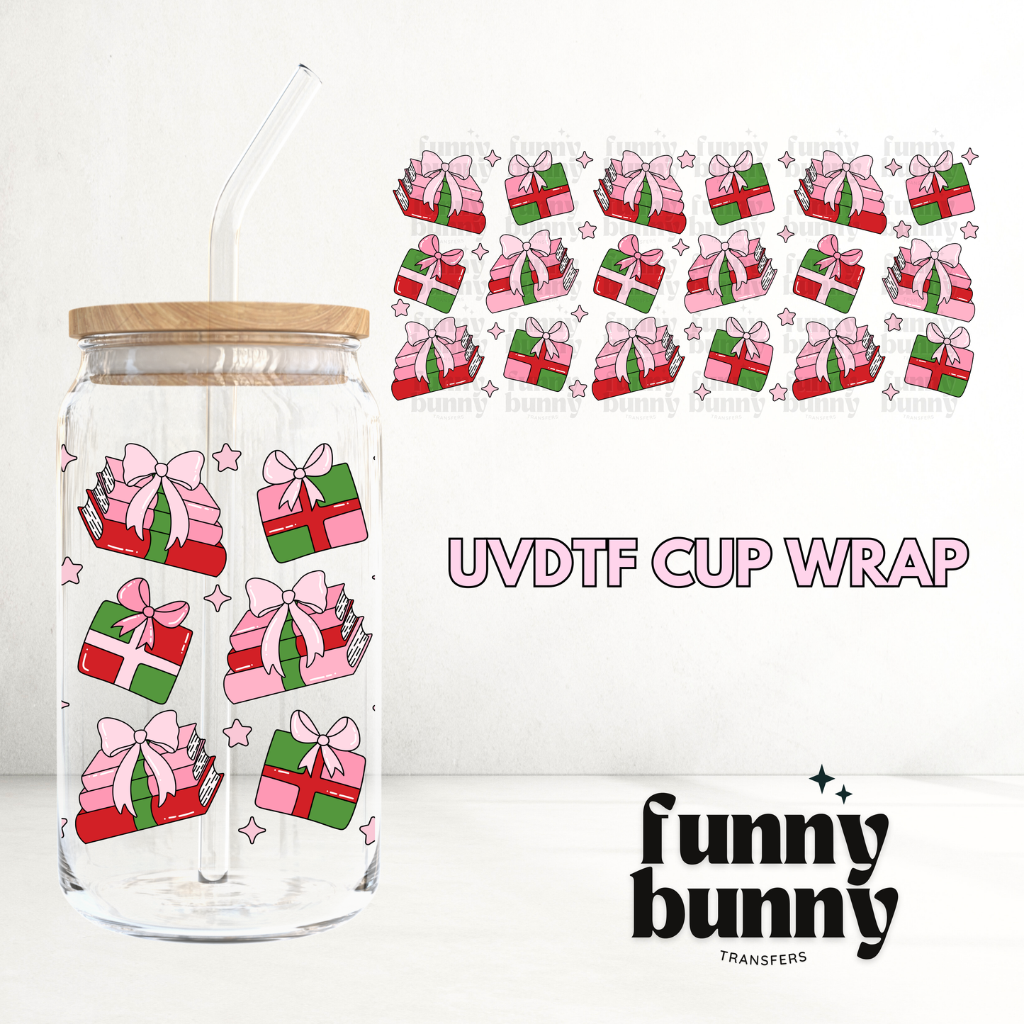 Christmas Presents - 16oz UVDTF Cup Wrap