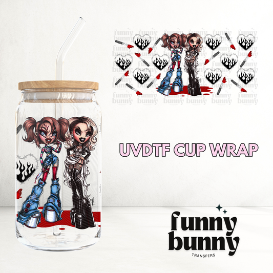 Chuck & Tiff - 16oz UVDTF Cup Wrap