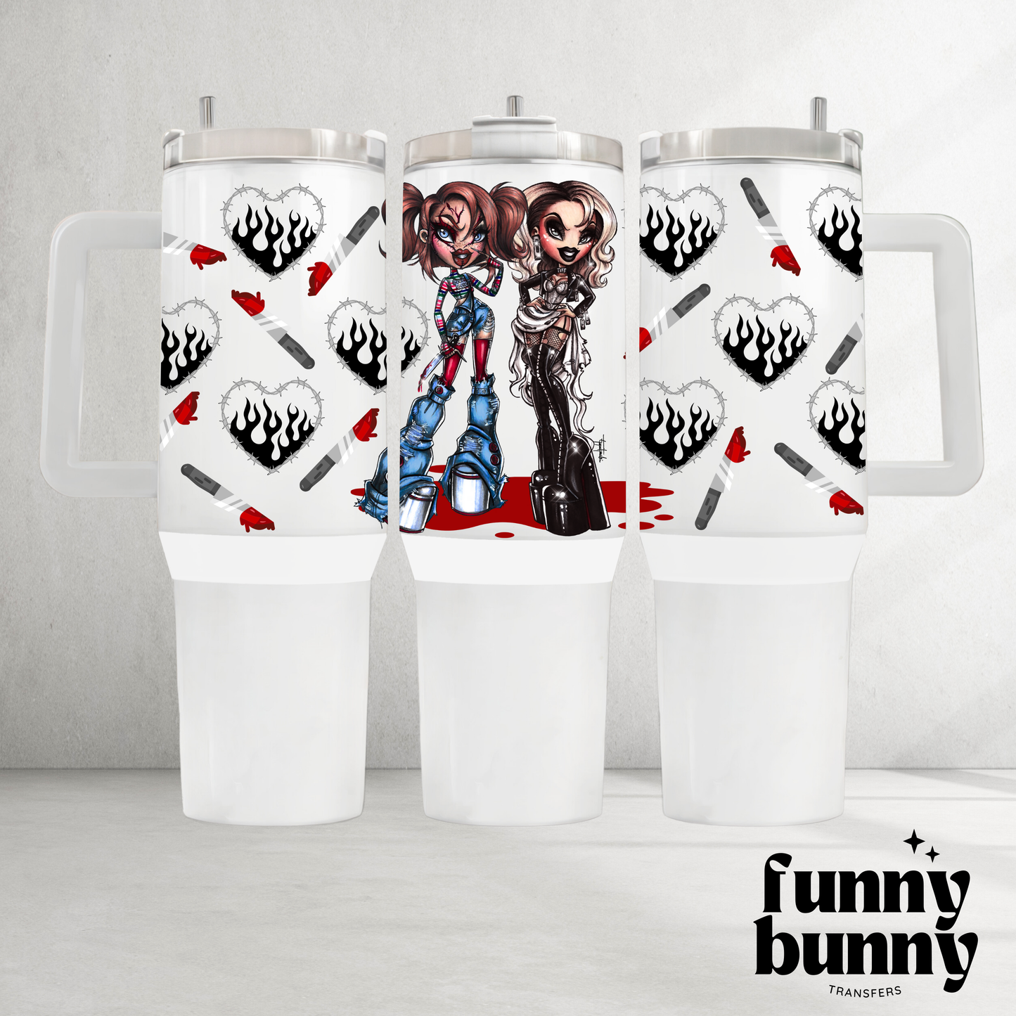 Chuck & Tiff - 40oz UVDTF Tumbler Wrap