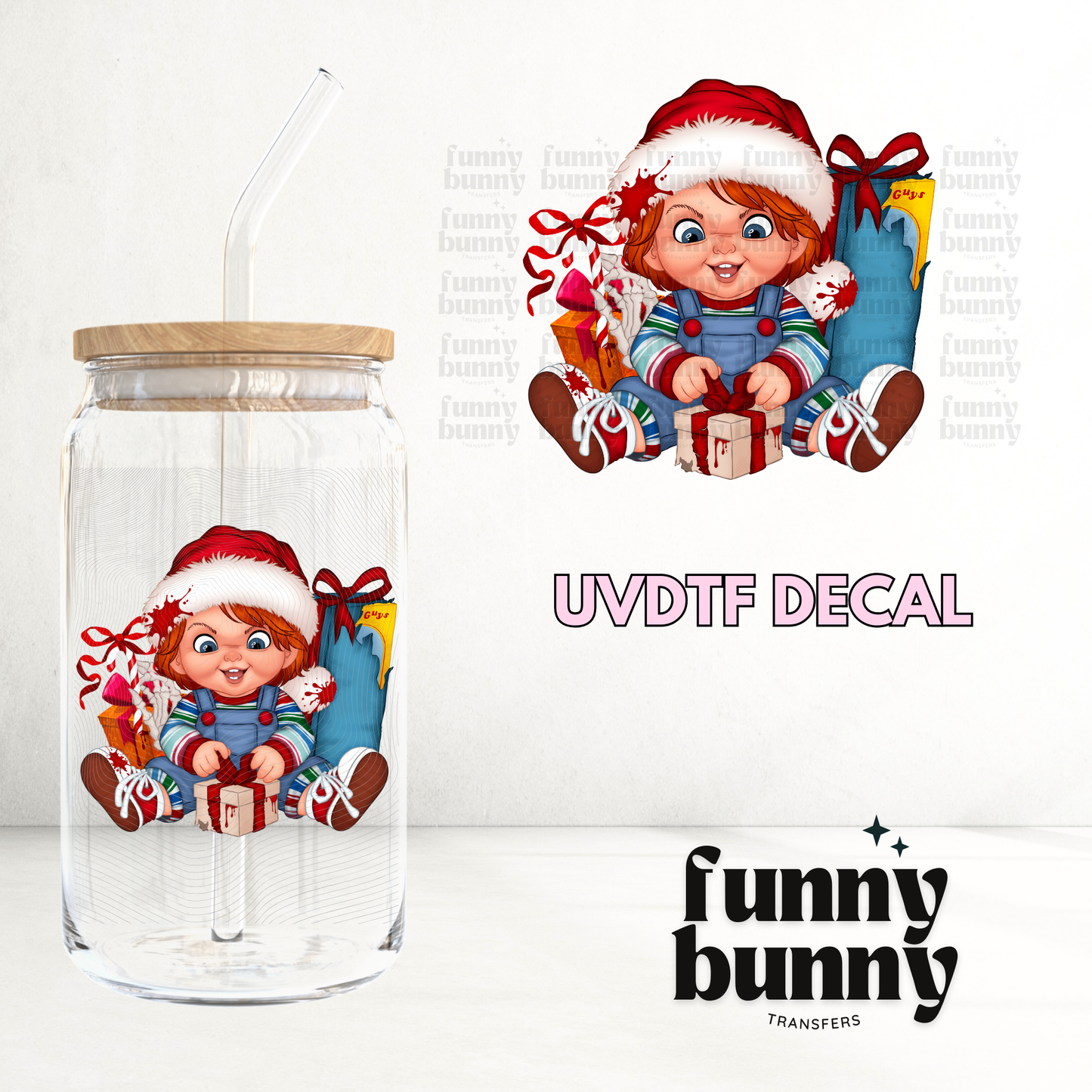 Chucky Xmas - UVDTF Decal