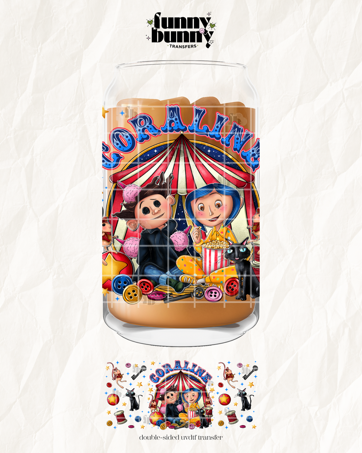 Circus Ragdoll - 16oz UVDTF Cup Wrap