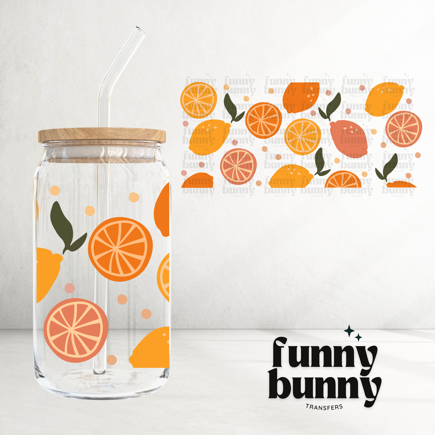 Citrus -  16oz UVDTF Cup Wrap