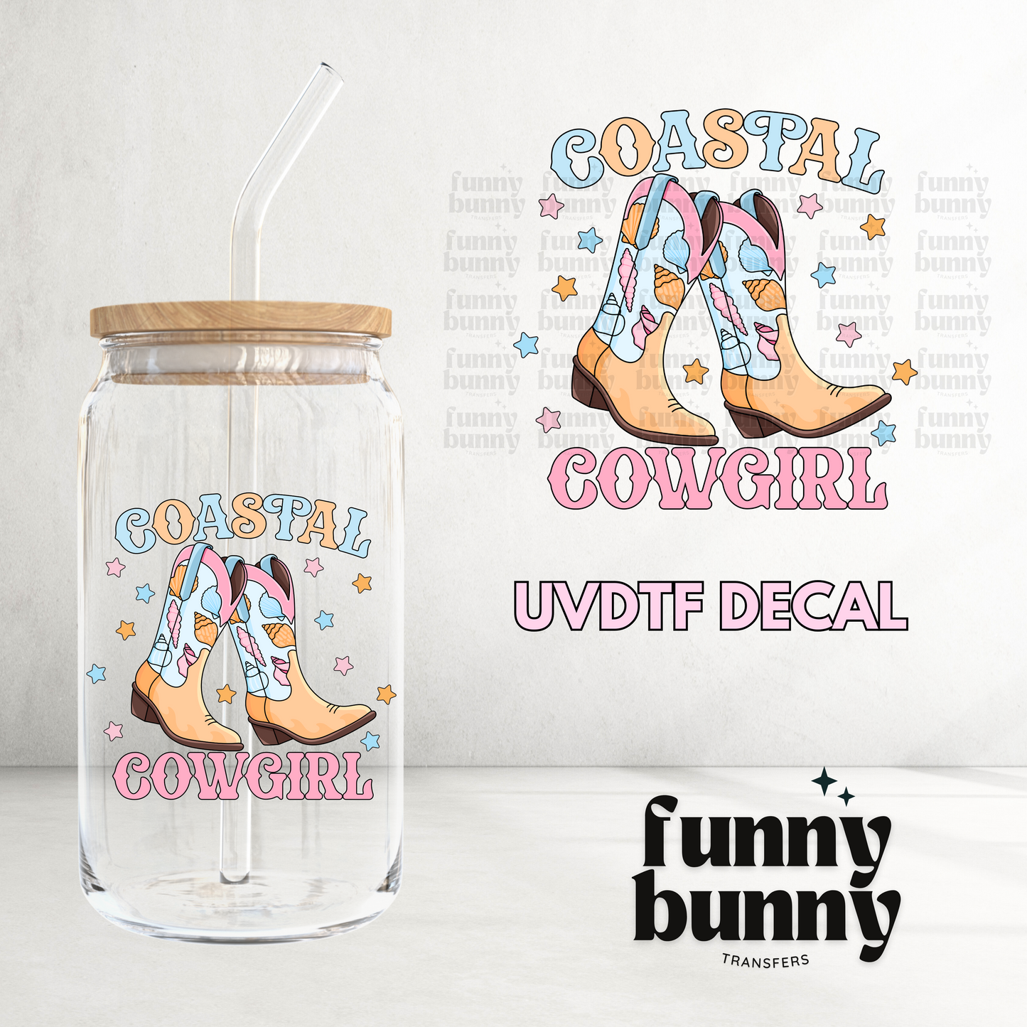 Coastal Cowgirl - UVDTF Decal