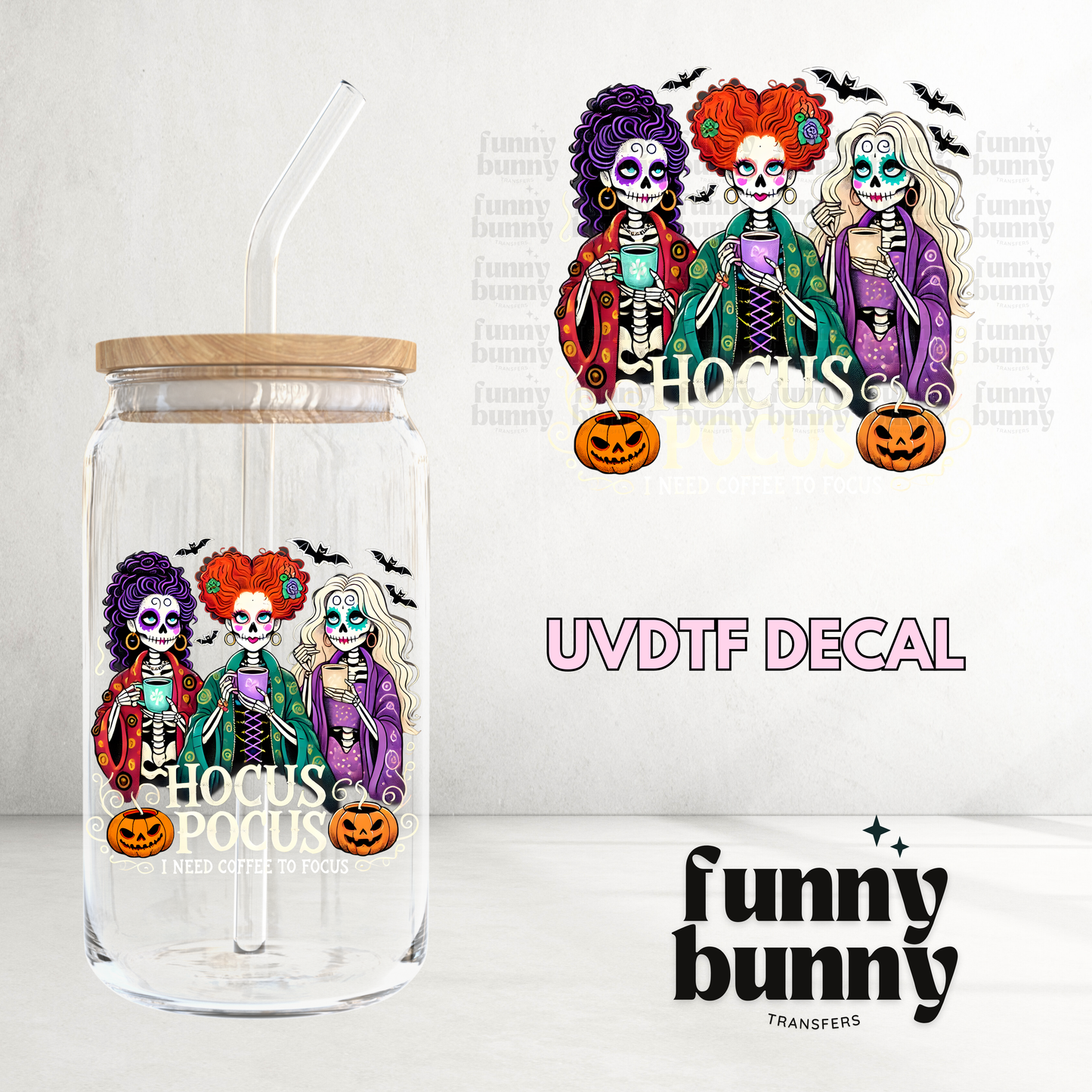 Witchy Coffee To Focus - UVDTF Decal