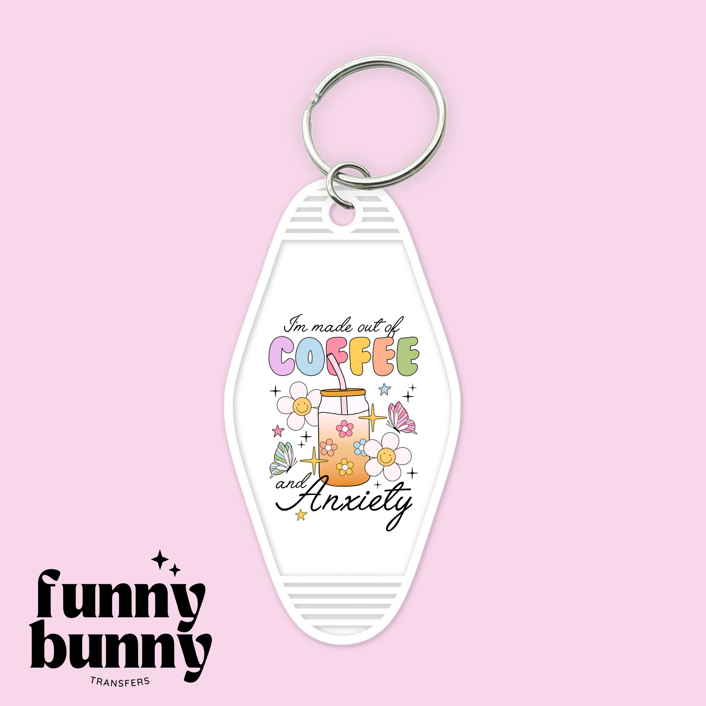 Coffee & Anxiety - Motel Keychain