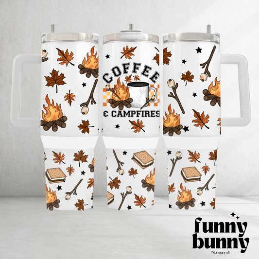 Coffee & Campfires - 40oz UVDTF Tumbler Wrap