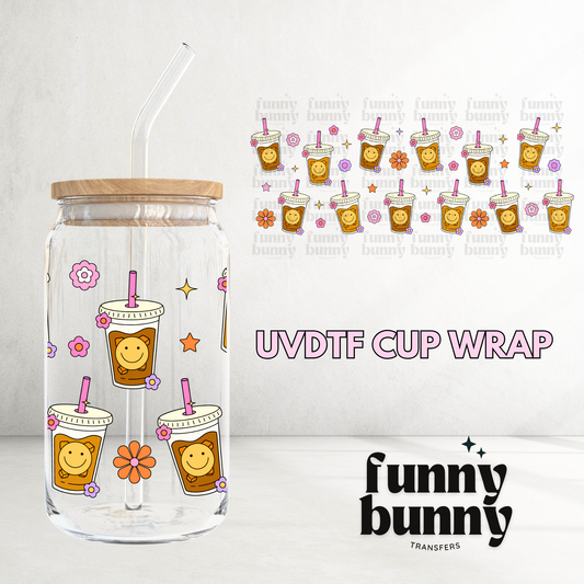 Coffee & Smiles - 16oz UVDTF Cup Wrap
