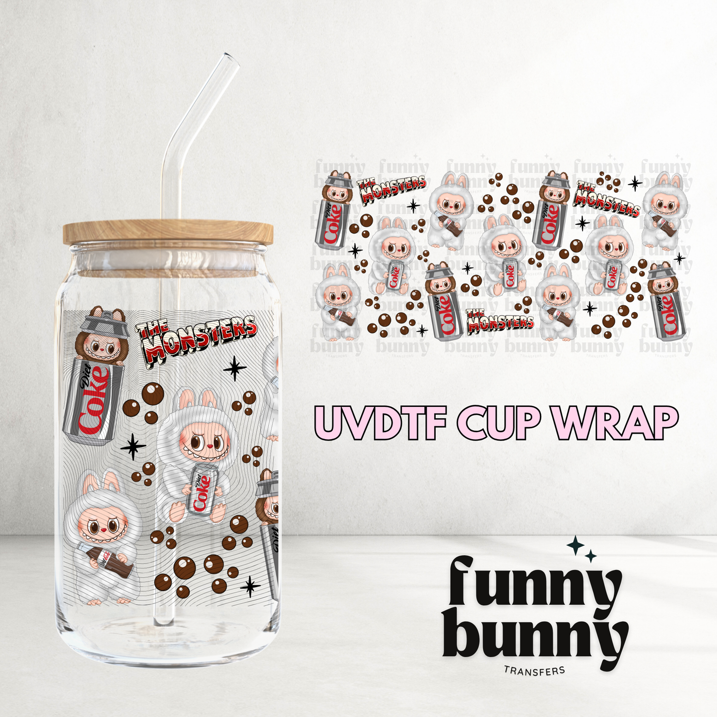 Coke Monster - 16oz UVDTF Cup Wrap