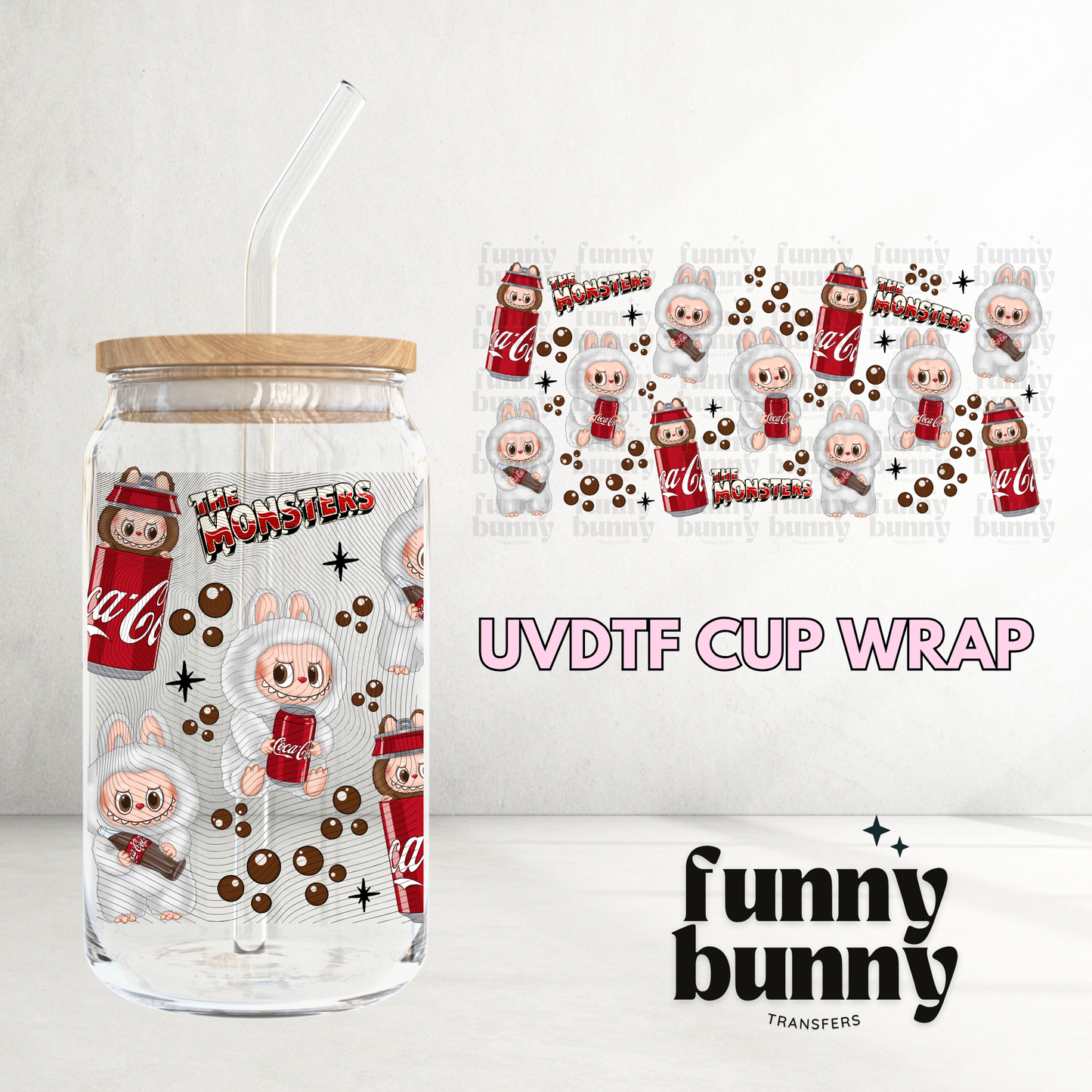 Cola Monster - 16oz UVDTF Cup Wrap