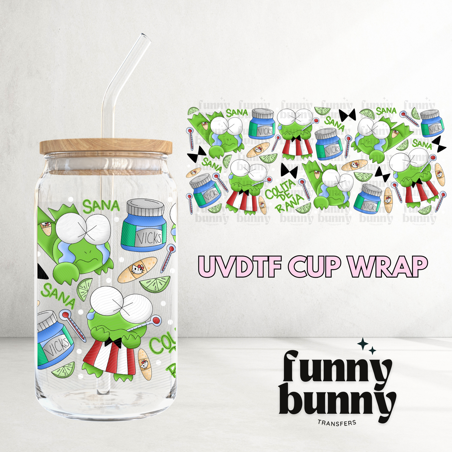 Colita De Rana Cutie - 16oz UVDTF Cup Wrap