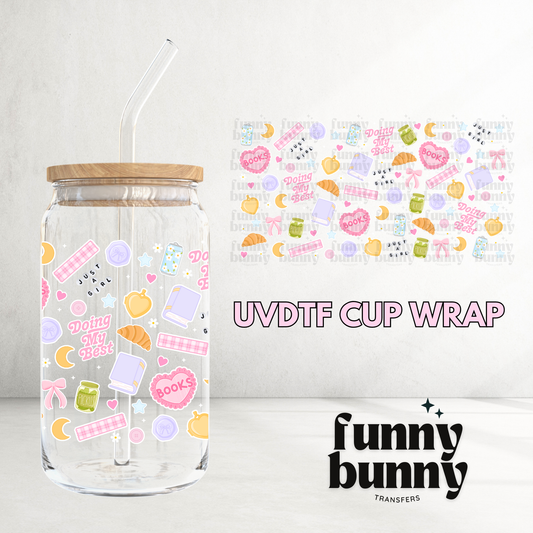 Girly Girl Essentials - 16oz UVDTF Cup Wrap