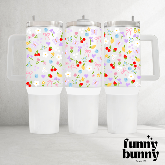 Colorful Pastel Summer - 40oz UVDTF Tumbler Wrap